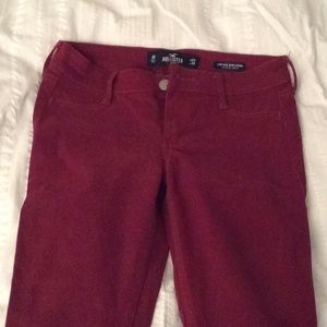 Hollister red low rise jean legging size 0R